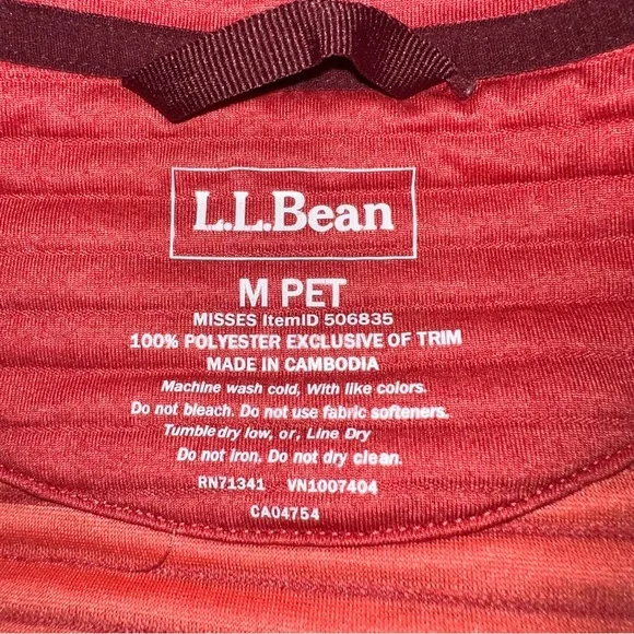 L.L. Bean Women’s AirLight Coral Quilted Snap Pullover – Medium Petite - Picture 8 of 11